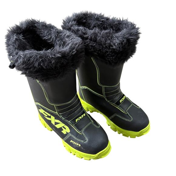 FXR Excursion Boots Womens 8.5 Black Yellow Snow Winter Hiking Outdoors - Picture 1 of 6